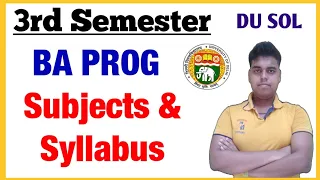 Du SOL - BA Prog- 3rd Semester Subjects & Syllabus - Best Writer's Books | College Updates