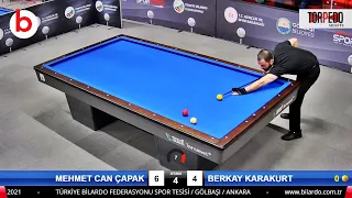 CAN ÇAPAK vs BERKAY KARAKURT | TÜRKİYE 3 BANT BİLARDO ŞAMPİYONASI / ANKARA / 3 cushion billiards