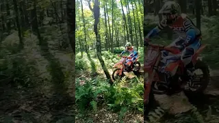 EVAN SMITH SENDS HIS BETA TWO STROKE THROUGH THE NORTHERN PENNSYLVANIA FERNS AT THE RATTLESNAKE NEPG