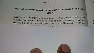 "for whatsoever ye ask in my name the same give I unto you" (revised)