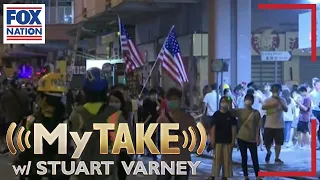 Hong Kong protesters carry American flags through the streets | Fox Nation