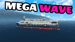 Mega Wave Hits Our BRAND NEW CRUISE SHIP - Stormworks Multiplayer Sinking Ship Survival