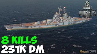 World of WarShips | Jean Bart | 8 KILLS | 231K Damage - Replay Gameplay 4K 60 fps