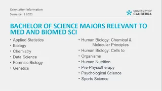 Bachelor of Biomedical Science and Bachelor of Medical Science Course Advice
