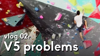 Bouldering progress on a blue V5 problem | vlog 02