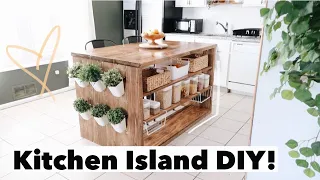KITCHEN ISLAND DIY | HOW TO BUILD A KITCHEN ISLAND | IKEA HACKS | ON A BUDGET | DIY KITCHEN MAKEOVER