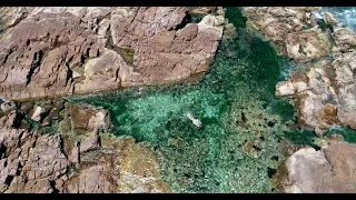 Summer Swimming in a natural Rock Pool