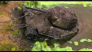 LIFTING OF T-60 AND T-34 TANKS FROM THE SWAMP WITH THE CREW