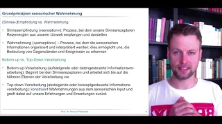 Wahrnehmungspsychologie 1 - Grundlagen menschlicher Wahrnehmung