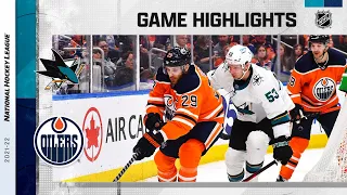 Sharks @ Oilers 3/24 | NHL Highlights 2022