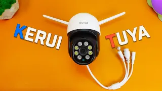 Бюджетная Уличная Wi-FI PTZ камера KERUI с автоматическим отслеживанием и НОЧНЫМ ВИДЕНИЕМ .