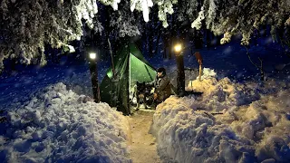 Winter Camps; Best Snow and Rain Camps in Hot Tents. Bushcraft Trip - Survival Skills