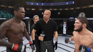 Israel Adesanya vs Khabib Nurmagomedov Full Fight - UFC 4 Simulation