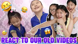 REACT TO OUR OLD VIDEOS | GWEN KATE FAYE