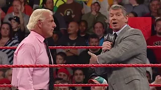 Mr. McMahon gives Ric Flair a career ending ultimatum: Raw, November 26, 2007