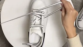 How to lace up the Alexander McQueen shoe （Many Ways）