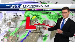 Pleasant Monday, severe potential Tuesday evening