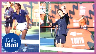 Kate Middleton and Emma Raducanu play tennis: 'Incredible forehand!' | Archive footage