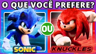 🔁 O QUE VOCÊ PREFERE? | 💎 Sonic VS Knuckles 🥊 | jogo das escolhas | #sonic #knuckles #quiz