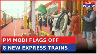 PM Modi Flags Off Amrit Bharat And 6 New Vande Bharat Trains From Ayodhya Dham Railway Station