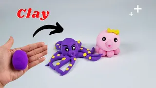 How to make clay OCTOPUS easy ❤️ How to make OCTOPUS with clay 😊 polymer clay