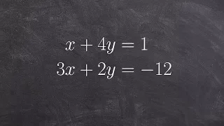 Solve a system of linear equations using substitution