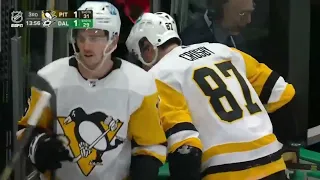 Colin Miller hit in head with puck