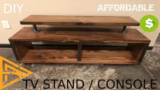 HOW TO MAKE AN AFFORDABLE  TV STAND /CONSOLE