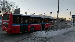 Тюмень. ЛиАЗ 5292.67 по маршруту № 10 (Авиаэкспресс) "автовокзал - аэропорт". 13.01.2022.