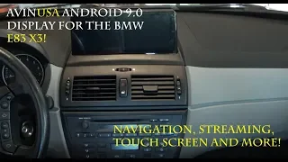AvinUSA 10.25inch Android 9 display install DIY for BMW E83 X3