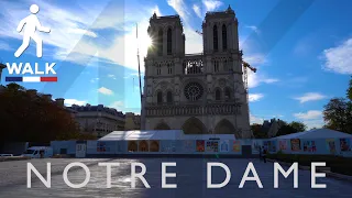 Paris, France - 4K Virtual Walk - Notre Dame Cathedral. EMPTY Paris Streets Walkthrough!