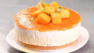 NO-BAKE MANGO CHEESE CAKE l WITHOUT GELATIN, AGAR & EGG