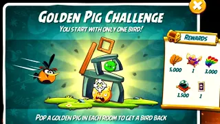 Angry birds 2 the golden pig challenge with bubbles gems free run 9 aug 2023 #ab2 golden pig