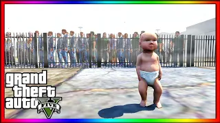 PLAYING as a BABY in a ZOMBIE Outbreak!!!! in GTA 5