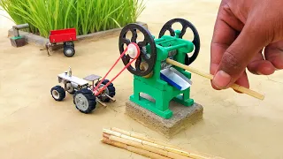 diy tractor mini sugarcane juice machine science project || @KeepVilla