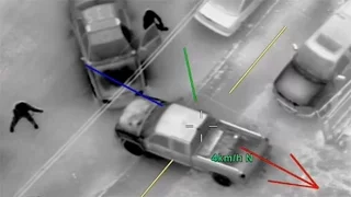 Shocking aerial video of Calgary car thieves in action