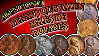 SERIAS RICO SI TIENES ESTAS MONEDA💲💲💲 TOP. 10 PENNYS MAS VALIOSOS ENCONTRADOS.