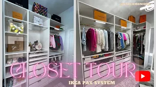 CLOSET TOUR| IKEA PAX WARDROBE | CUSTOM CLOSET PT.2 #ikea #customcloset #amazonfinds