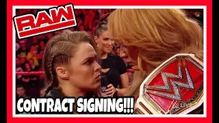 😲 Reaction | Ronda Rousey & Nia Jax MITB Contract Signing | WWE Raw May 21, 2018