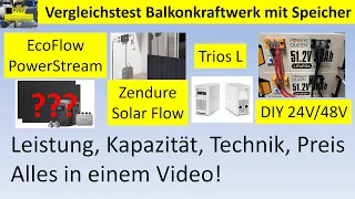 Der Vergleich: EcoFlow PowerStream vs Zendure SolarFlow vs Trios L vs DIY Balkonkraftwerk Speicher