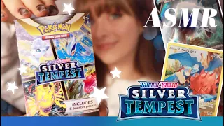 ASMR ⚔️🛡️ Silver Tempest Pokemon TCG Pack Opening! ✨  Whispers, Tapping & Crinkling!