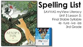 SAVVAS MyView Literacy Unit 5 Lesson 5 Spelling - 3rd Grade