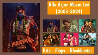 Allu Arjun Movie List (2003-2024) | Pushpa 2 | Allu Arjun #alluarjun