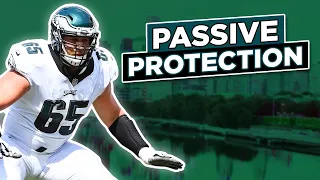 Why Lane Johnson lets pass rushers hit him first.