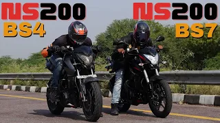 All New 2023 Bajaj Pulsar NS200 BS7 vs NS200 BS4 Drag Race