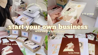 Start your own business in 2024 with only a HeatPress 🧸 | Clothing & Totebag | Guide | ft. HTVRONT