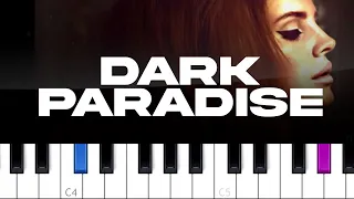 Lana Del Rey - Dark Paradise  (piano tutorial)
