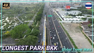 Longest Park in Bangkok Open NOW Linear Park 🇹🇭 Thailand [4K]