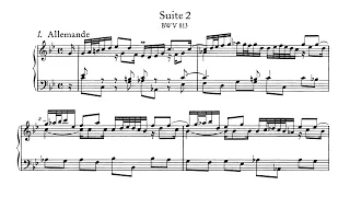 Bach French Suite No.2 with Score (complete) P. Barton, FEURICH 133 piano