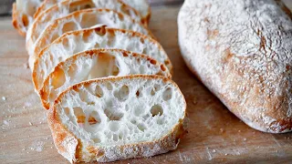 How to make ciabatta bread recipe (No-knead bread) chewy and delicious!, lunch bread｜Brechel